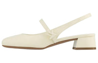 LOUIS VUITTON Chunky Heel High Heels 3.5cm Women's Beige