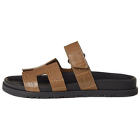 HERMES Chypre Slide Slippers Women's Brown