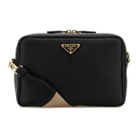 PRADA Leather Crossbody Bag Shoulder Bag Women's Black