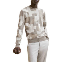 HERMES FW24 Cashmere Sweater Men's Mud Carbon
