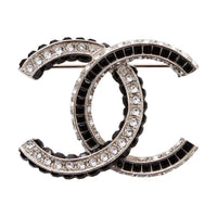 CHANEL Pre-Owned 2017 Coco Mark Rhinestone-embellished Brooch