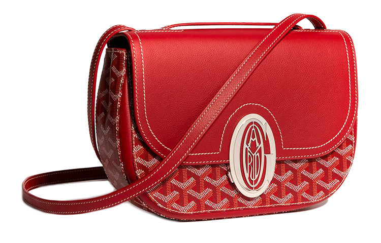 GOYARD 233 Canvas With Leather Shoulder Bag Crossbody Bag Regular Women's Red