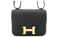 HERMES Constance Epsom Leather Shoulder Bag Crossbody Bag Mini Women's Noir Black