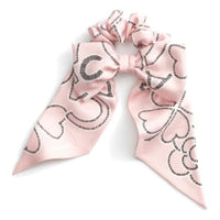 CHANEL Silk Hair Tie Women's Pink