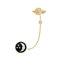 DIOR Diamond 0.01 Ct Earrings Unisex Yellow