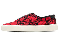 SAINT LAURENT Canvas Shoes Men Low-Top Red