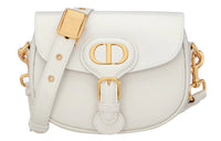 DIOR Bobby Cow Leather Shoulder Bag Crossbody Bag Small Size Women's Milk White