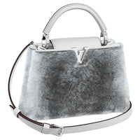 LOUIS VUITTON Capucines Orylag Capusin Shoulder Crossbody Handbag Small Size Women's Silver/Gray
