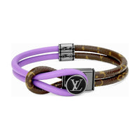 LOUIS VUITTON Calfskin Bracelets Unisex Purple