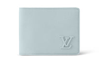 LOUIS VUITTON Cow Leather Wallet Regular Men's Cloud Blue
