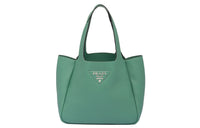 PRADA Leather Basket Bag Tote Bag Shopping Bag Handbag Women's Green