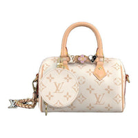 LOUIS VUITTON Coated Canvas Handbag Shoulder Bag Women's Sand Dune