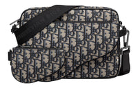 DIOR Oblique Jacquard Fabric Shoulder Bag Crossbody Bag Regular Men's Beige/Black