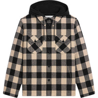 CELINE Hooded Overshirt In Check Wool