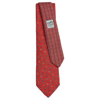 HERMES Silk Ties Men's Rogue Red