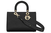 DIOR Cow Leather Shoulder Bag, Crossbody Bag, Handbag Medium Size Women's Black