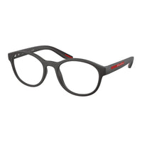 PRADA Nylon Oval Eyeglass Frames Men's Gray