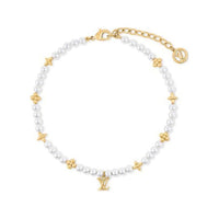 LOUIS VUITTON My Lv Pearl Ankle Bracelet