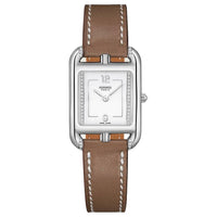 HERMES Wrist Watch Quartz Movement Cowhide Strap 31*23mm Silver Dial Women's Watch
