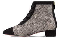 DIOR Naughtily-D Ankle Boots 3cm Women's Gray Black