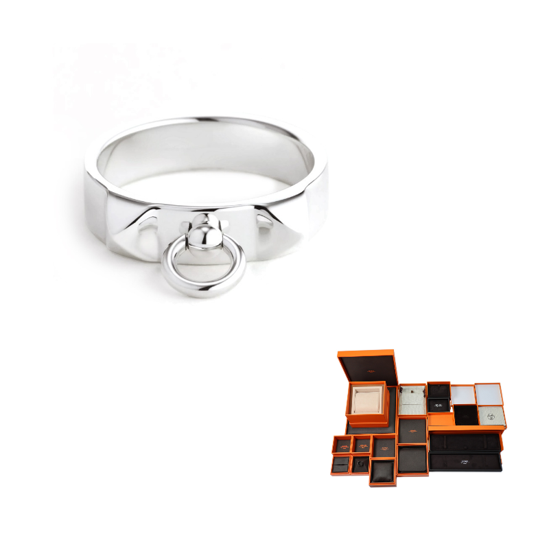 HERMES 925 Sterling Silver Rings Women's Silver