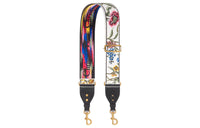 DIOR Embroidered Cow Leather Patchwork Shoulder Strap Bag Straps Women's Multicolor