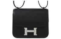HERMES Constance Epsom Leather Shoulder Bag Crossbody Bag Mini Women's Noir Black