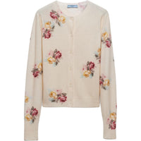 PRADA Floral Printed Knitted Cardigan