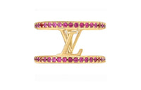 LOUIS VUITTON Metal Rings Women's Gold/Purple