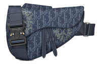 DIOR Saddle Denim Saddle Bag Shoulder Bag Crossbody Bag Men's Blue