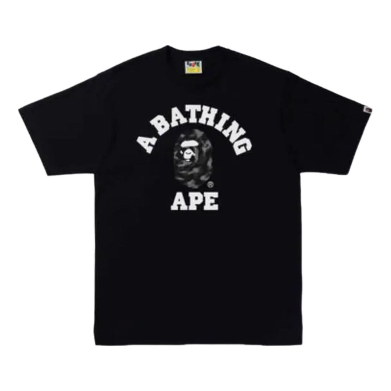A BATHING APE Stroke Camo College T-Shirt 'Black Black' 1I30-110-054-BLKBLACK