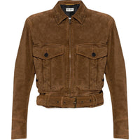 SAINT LAURENT Jackets Coats Women's Brown