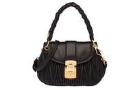 MIU MIU Leather Handbag Women's Black
