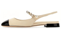 MIU MIU Casual Single Shoes Women's Ecru Black