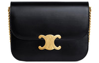 CELINE Cow Leather Crossbody Bag, Shoulder Bag Women's Black
