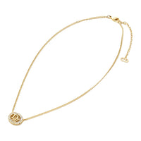 DIOR Rhinestone Necklaces Women's Gold