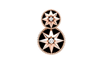 DIOR Earrings Women's Black/Gold