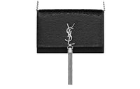 SAINT LAURENT KATE Leather Shoulder Bag Crossbody Bag Women's Black