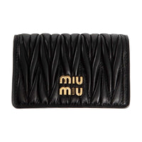 MIU MIU Lambskin Wallet Women's Black