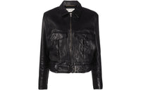 SAINT LAURENT Leather Jackets Women's Black