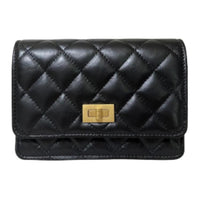 CHANEL Distressed Calfskin Crossbody Bag, Shoulder Bag Women's Black