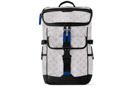LOUIS VUITTON Canvas With Leather Finish Backpack Men's White & Black