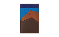 HERMES Goatskin Combined With Calfskin Card Clip Card Holder Unisex Multicolor Version