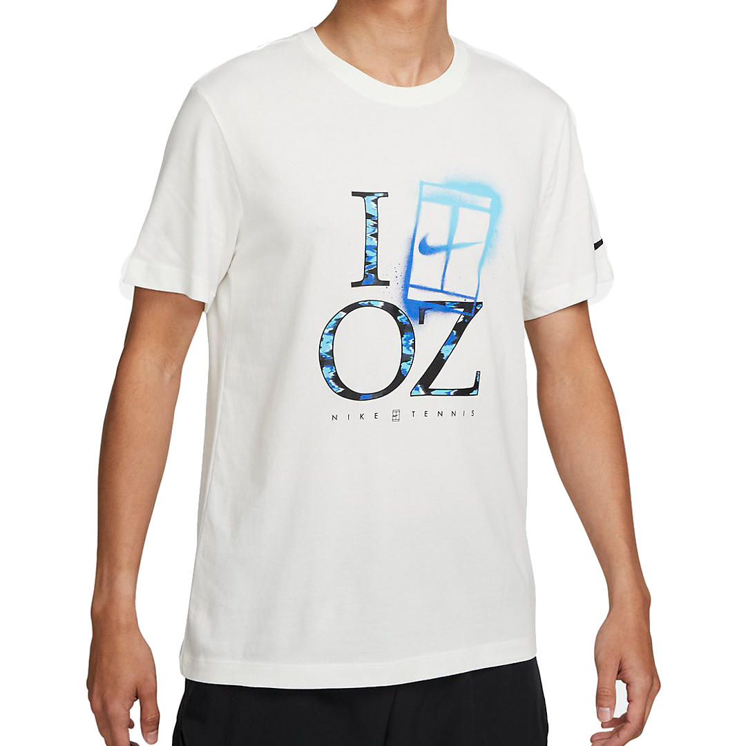 NIke Court Dri-FIT Logo Tee 'White Blue' DZ2636-133