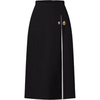 LOUIS VUITTON Graphic Box Pleat Maxi Skirt