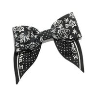 CHANEL Silk Twill Hair Clips Women's Black