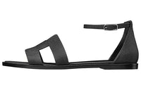 HERMES Santorini Strap Sandals Women's Black