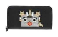 PRADA Leather Wallet Women's Black