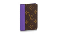 LOUIS VUITTON Pocket Organizer Monogram Macassar Brown/Purple