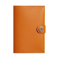 HERMES Evercolor Calfskin Passport Holder Women's Orange